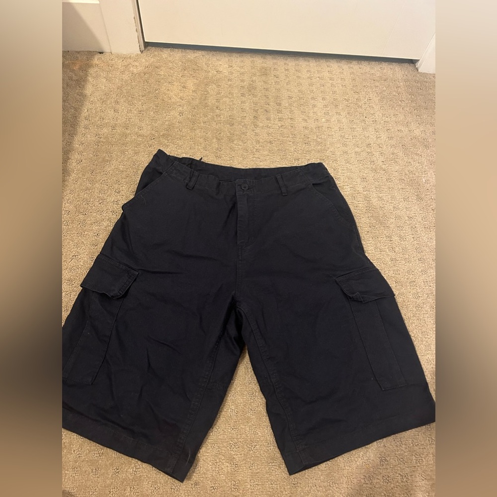 navy brandy melville cargo jorts